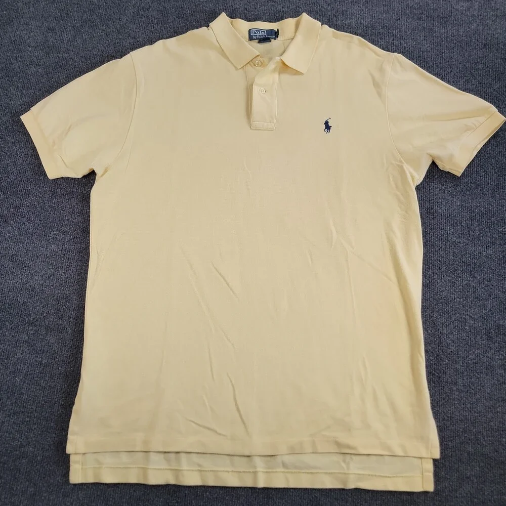 POLO by Ralph Lauren Men’s XL Yellow Cotton Polo Shirt Classic Fit